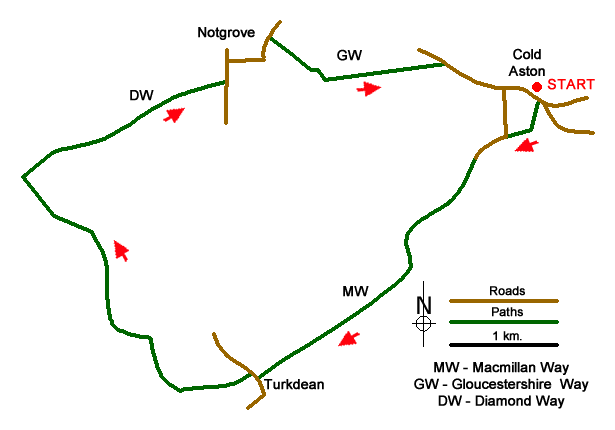 Walk 1848 Route Map