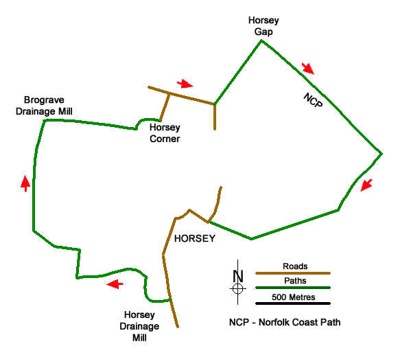 Route Map - Horsey Circular Walk