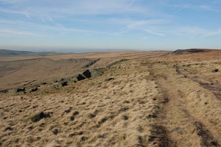 Looking north along the Pennine Way along Standedge