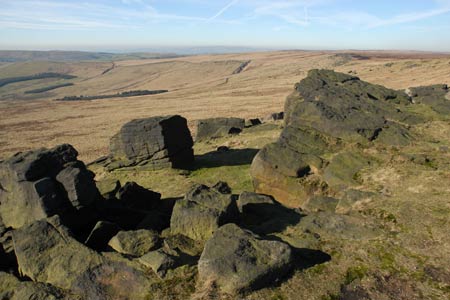 Gritstone outcrops on Standedge