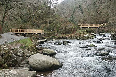 Watersmeet where the two branches of the River Lyn meet