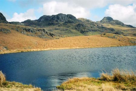 Low Birker Tarn with Green Crag in the background