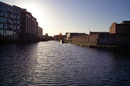 The view southwest along the Hertford Union Canal