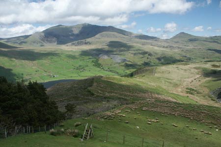 Snowdon from the slopes of Mynydd Mawr