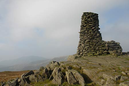 The large cairn on the summit of Thornthwaite Beacon