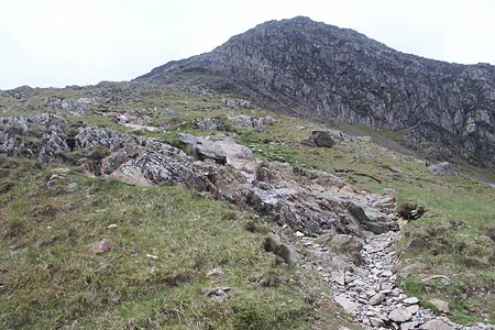 The summit of Moel Hebog during an ascent from Beddgelert
