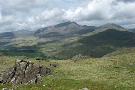 Snowdon from the slopes of Moel Hebog