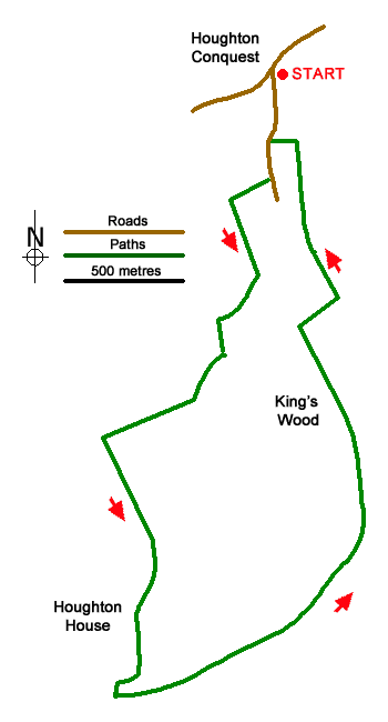 Route Map - Houghton Park Circular Walk