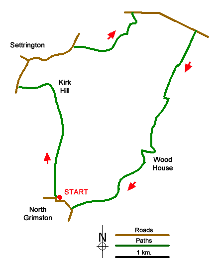 Route Map - Settrington from North Grimston Walk