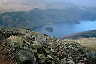View of Thirlmere from Brown Cove Crags, Helvellyn