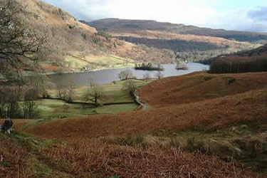 View back to Rydal Water from start of Loughrigg Terrace