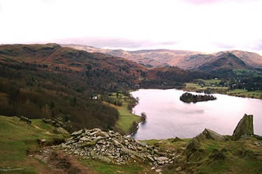 Above Loughrigg Terrace is the Grasmere Cairn