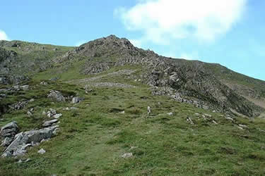 Approaching base of Wainwright's Tower Ridge on Eel Crag
