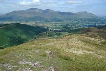 The finish of the walk at Braithwaite seen from Outerside