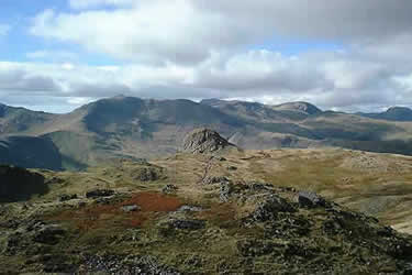 'Sugar loaf' of Pike o' Stickle from Harrison Stickle