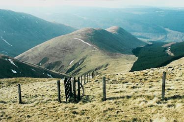 View of Broken Back during a descent from Capel Fell