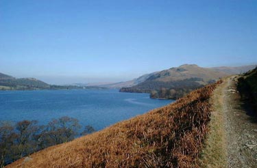 Lakeside path by Ullswater - view to Sandwick