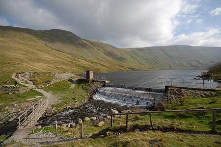 Hayeswater with the flank of High Street as a backdrop