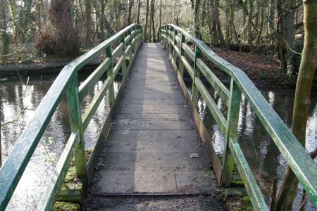 Footbridge over the River Gade, Cassiobury Park, Watford