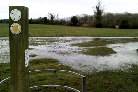 Flooded fields near Dean Grove, Oxfordshire Way