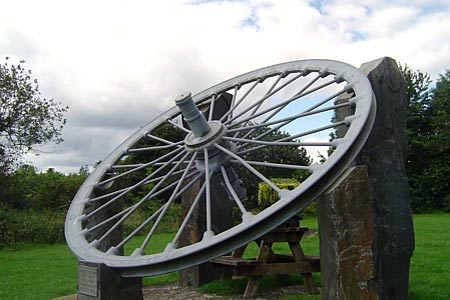 The winding wheel from the old colliery at Highley