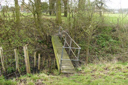 Leaning Footbridge near Great Tottington Farm