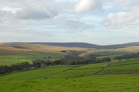 Moorland above the hamlet of Walshaw, Calderdale