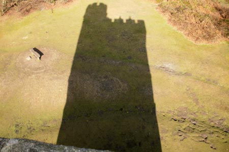 Shadow of Leith Hill Tower from the top of the tower