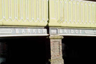 Birmingham - cast iron Barker Bridge built in 1842