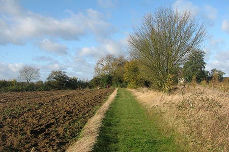 View along the Mare Way near Wimpole Road

