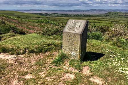 Gower Way marker stone, Cefn Bryn