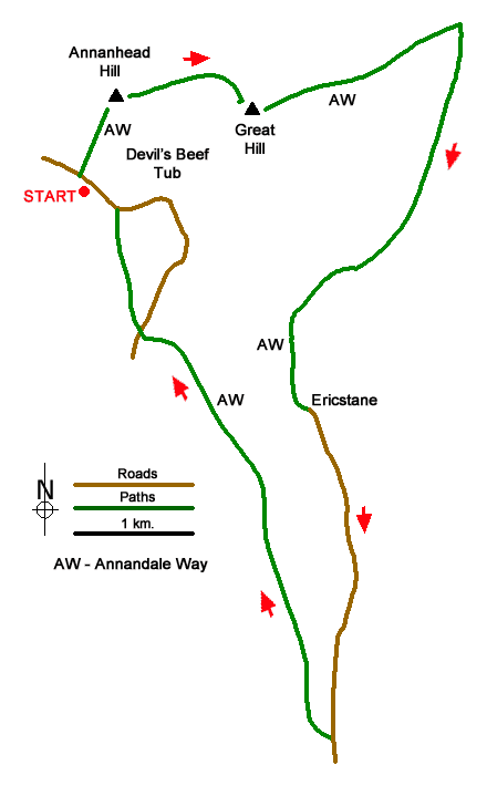 Route Map - Annandale Way Walk