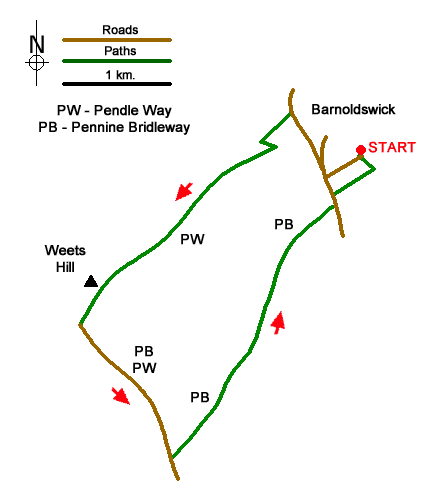 Route Map - Weets Hill Walk
