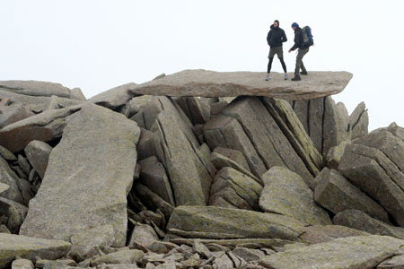 The Cantilever Stone on Glyder Fach