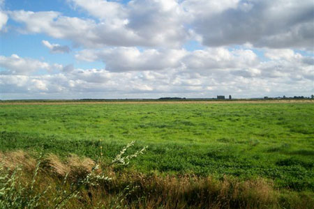 The view across country from the edge of Holme Fen