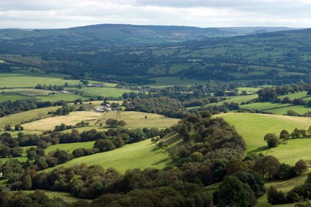 Staffordshire moorlands lie beyond the Dane Valley