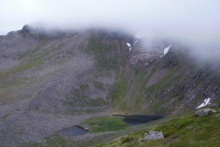 Coire an Lochain lies in the lee of Cairngorm
