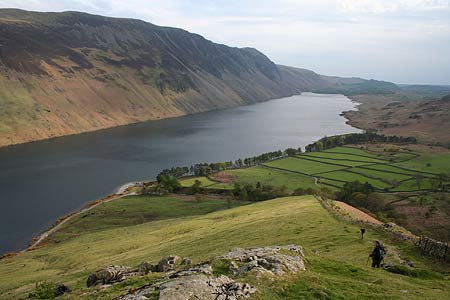 The Wastwater Screes seen on the descent from Yewbarrow