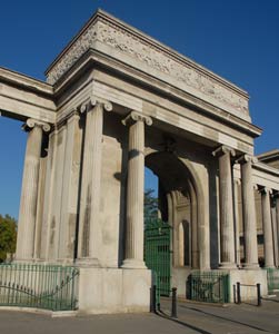 The grand arches providing access to Hyde Park, London