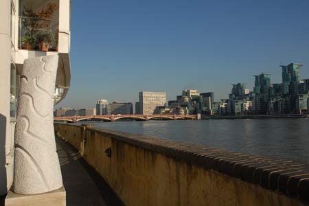View along Thames near Pimlico to Vauxhall Bridge