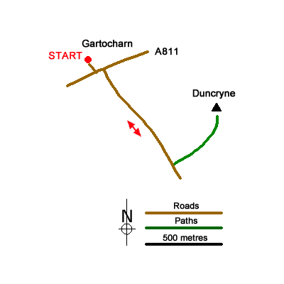 Route Map - Duncryne from Gartocharn Walk
