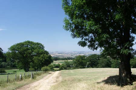 View west from Ilmington Down to Vale of Evesham
