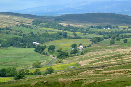 The Eden Valley on the descent from The High Way