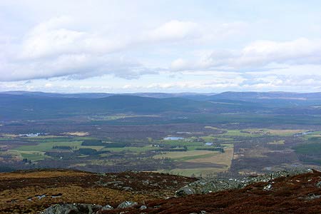 View northwest from the summit of Craiggowrie