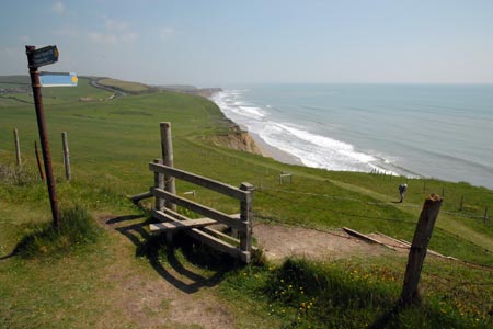 The Isle of Wight coastal path above Compton Chine