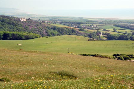 The view east from Five Barrows
