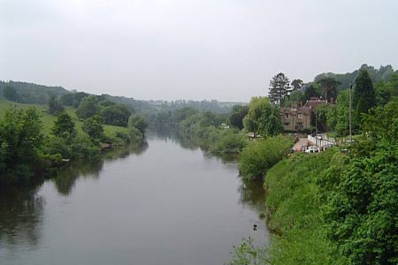 The village of Arley on the River Severn