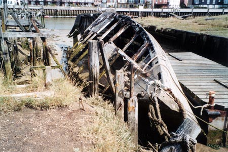 Shipwreck by the side of the River Arun, Littlehampton