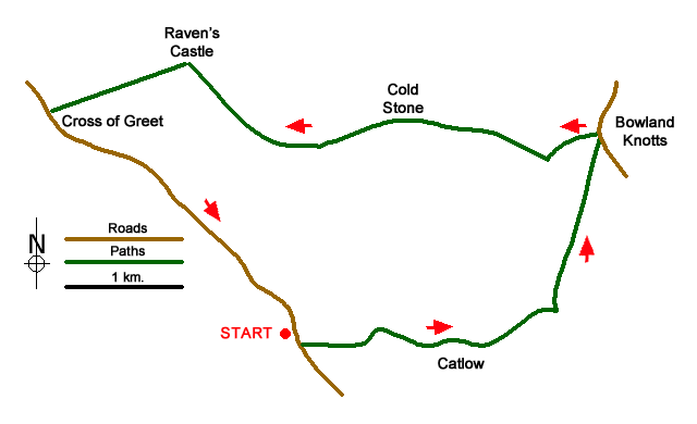 Route Map - Bowland Knotts Walk
