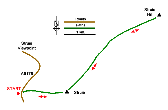 Route Map - Struie circular Walk